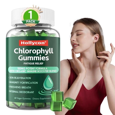 Fornecedor Chlorophyll Gummies para respirar fresco, apoio imunológico e digestivo