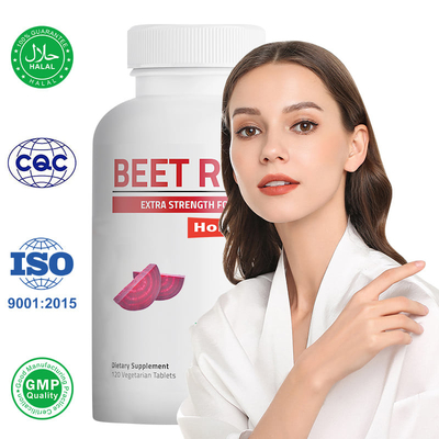 OEM cápsulas de raiz de beterraba para pressão arterial elevada 500 mg extracto de raiz de beterraba orgânica