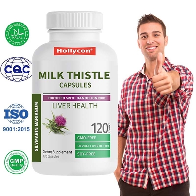 Fábrica de cápsulas de cardo de leite Apoio à saúde do fígado Apoio antioxidante e desintoxicação