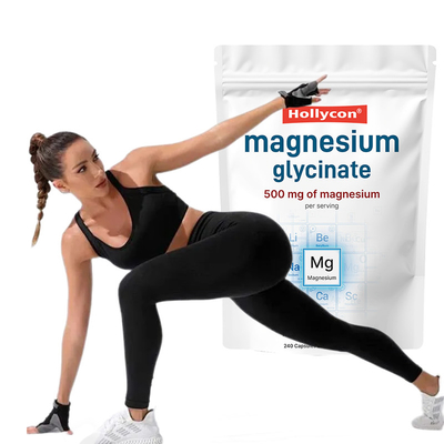 Gliconato de magnésio cápsulas de apoio calma cápsulas de magnésio alívio muscular