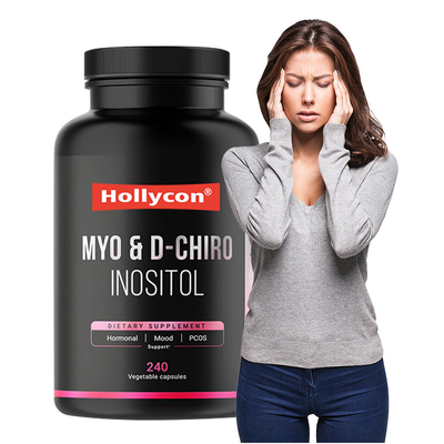 Suplemento de inositol para reduzir a ansiedade Myo- inositol e D- Chiro cápsulas de inositol