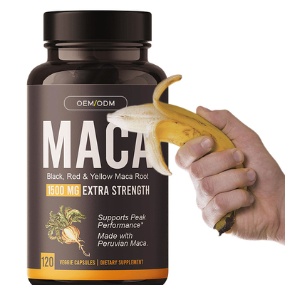 Maca cápsulas para homens cápsulas energéticas suplemento de ervas cápsulas de raiz de maca para homem