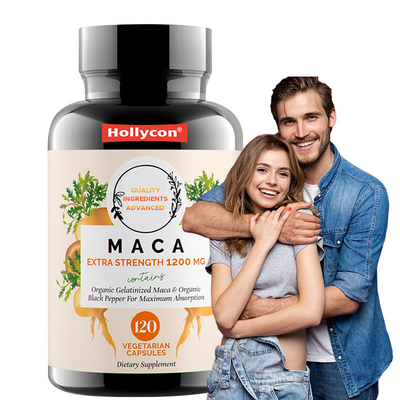OEM Maca Root Powder Capsules para Equilíbrio Hormonal 1500mg Maca Root Capsules