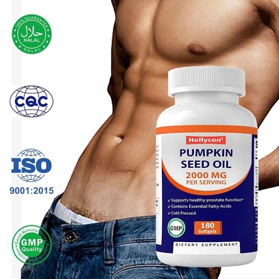 OEM Óleo de sementes de abóbora Softgels para promover a saúde do couro cabeludo 2000 mg Óleo de sementes de abóbora