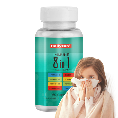 Cápsulas de Suporte Imunológico OEM Rótulo Fórmula Multivitamínica Suplemento para Adultos Ajuda a Promover a Função Imunológica
