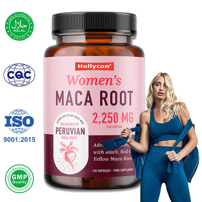 Suplementos de Maca para Mulheres Maca Preta Pílulas de Maca Suportam o Equilíbrio Hormonal Energético Menopausa