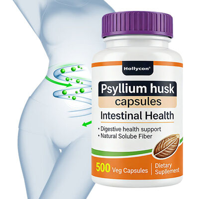 OEM/ODM Adultos Psyllium Husk cápsulas Suporte à saúde e regularidade digestiva Suplemento dietético sem glúten