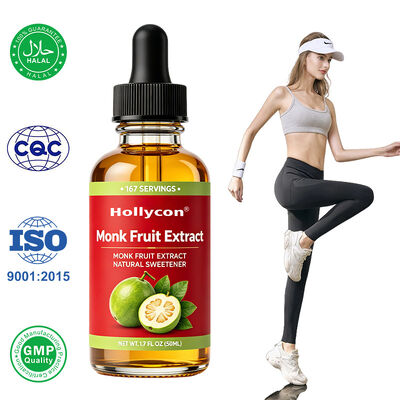 Gluten Free Monk Fruit Extract Gotas líquidas com sabor natural de frutas suaves e concentração personalizável